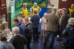 Prospective beekeepers get advice on the WBKA stand at the Wiltshire Bee & Honey Day 2019