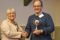 Chris Rawlings accepts the Applegate Trophy on behalf of West Wilts BKA from Mayor Judy Rose
