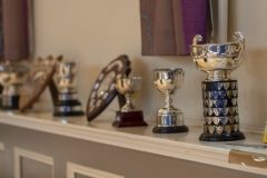 The trophies being competed for  at the Wiltshire Bee & Honey Day 2019