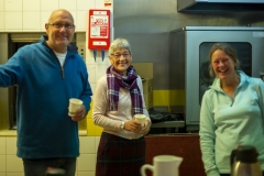 The team preparing to sell teas and coffees at the Wiltshire Bee & Honey Day 2019