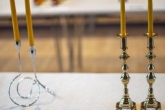 Candles made from beeswax on show at the Wiltshire Bee & Honey Day 2019